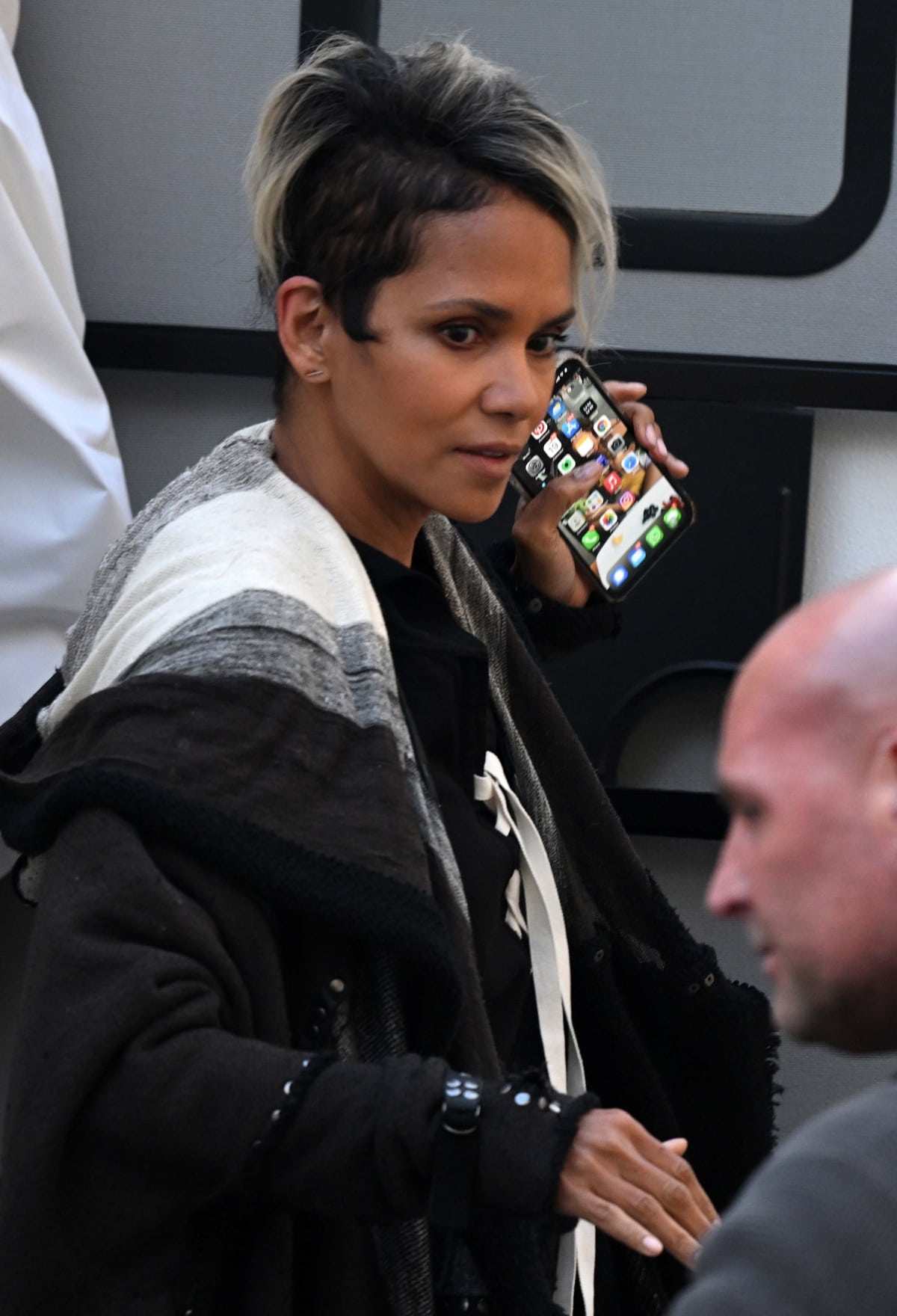 Halle Berry filming the new Netflix film Our Man From Jersey