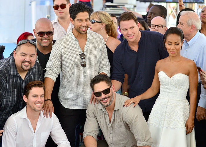Jada Pinkett Smith and the rest of the "Magic Mike XXL" cast honored with stars at the official Miami Walk of Fame in Miami