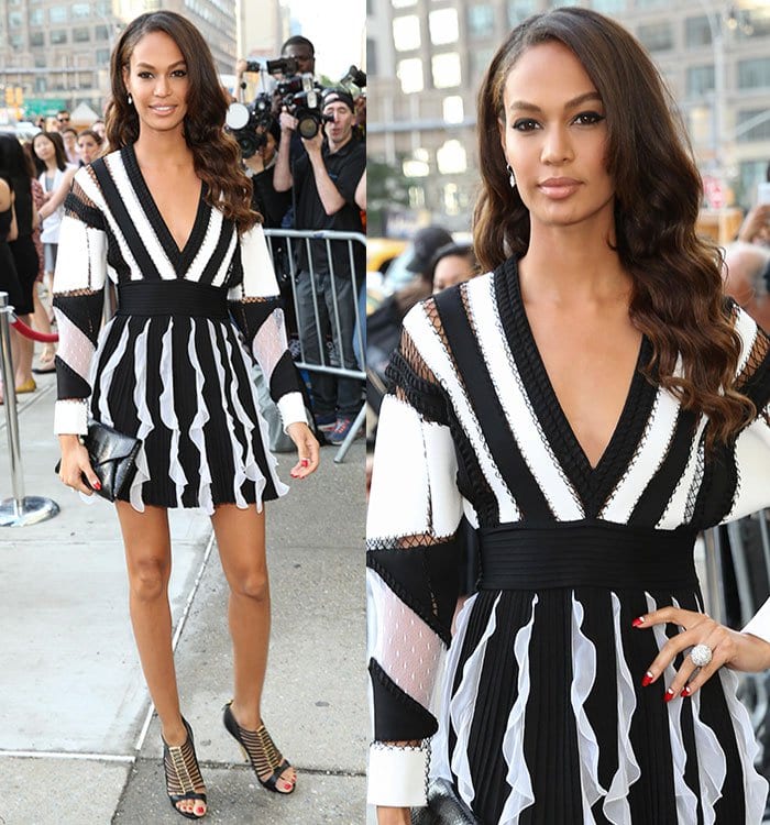 Joan Smalls wore her glossy locks in gorgeous curls
