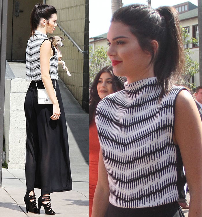 Kendall-Jenner-black-and-white-top-culottes
