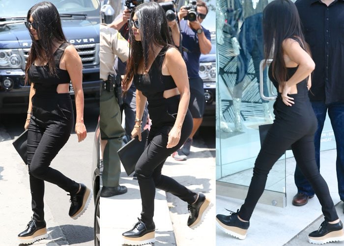 Kourtney Kardashian arrives at the Dash store at Melrose Avenue