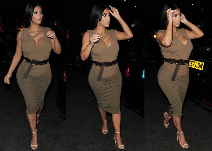 Kim Kardashian wore a vintage top which she paired with a skirt from Chloé