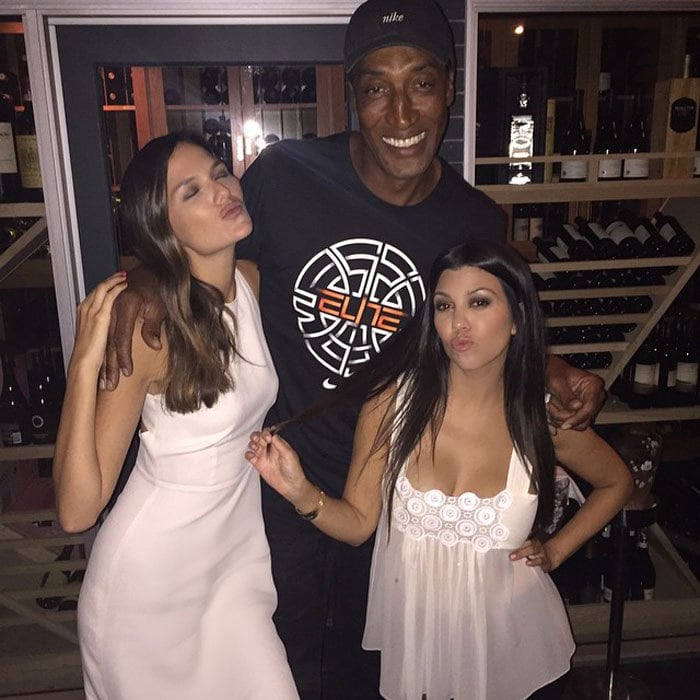 Kourtney Kardashian with friend Scottie Pippen at Craig's