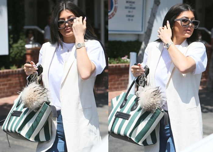 Kylie Jenner rocks a long vest from Nomia