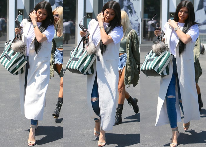 Kylie Jenner carried a colorful tote from Céline