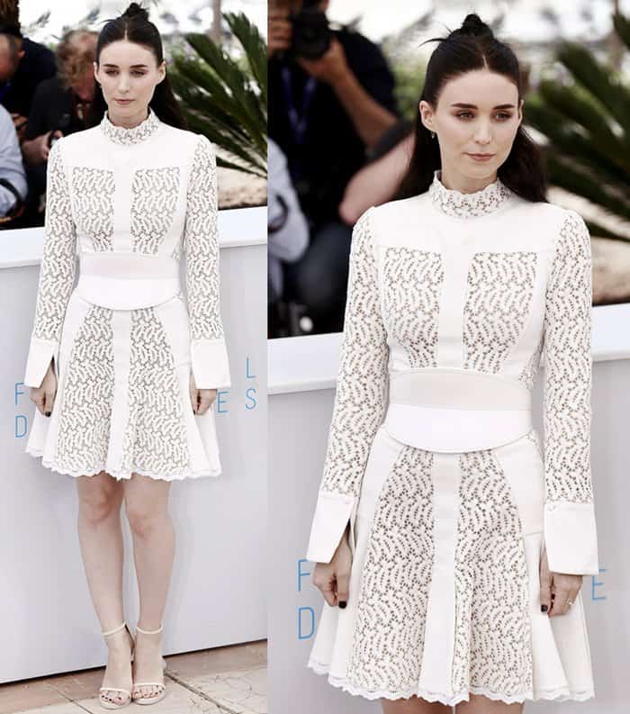 Rooney Mara flaunted her legs in a gorgeous Alexander McQueen dress