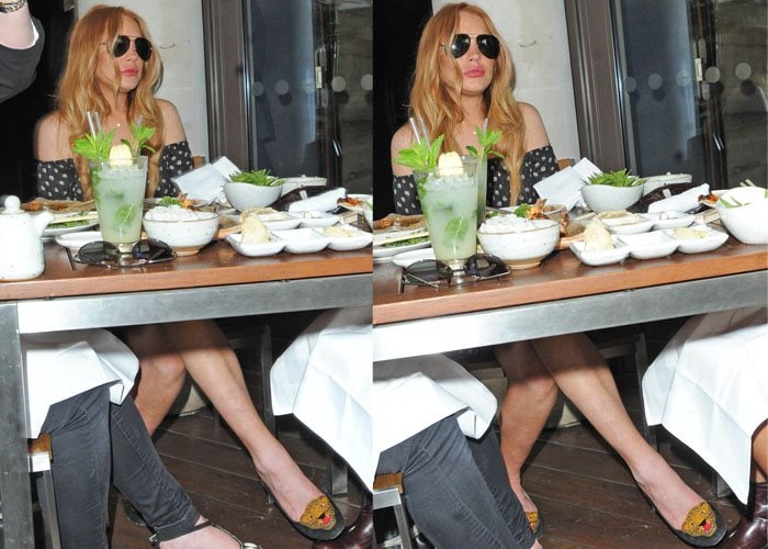 Lindsay Lohan wore Charlotte Olympia's Mascot pumps