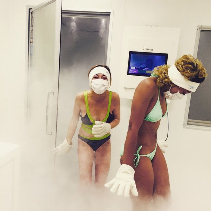 Lindsay Lohan documents her cryotherapy session on Instagram