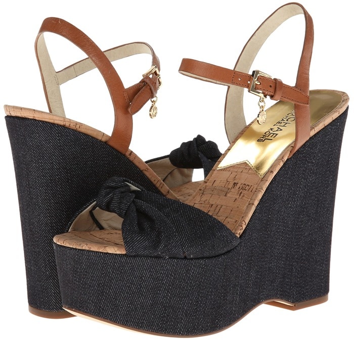 MICHAEL Michael Kors Benji Wedges Dark Denim