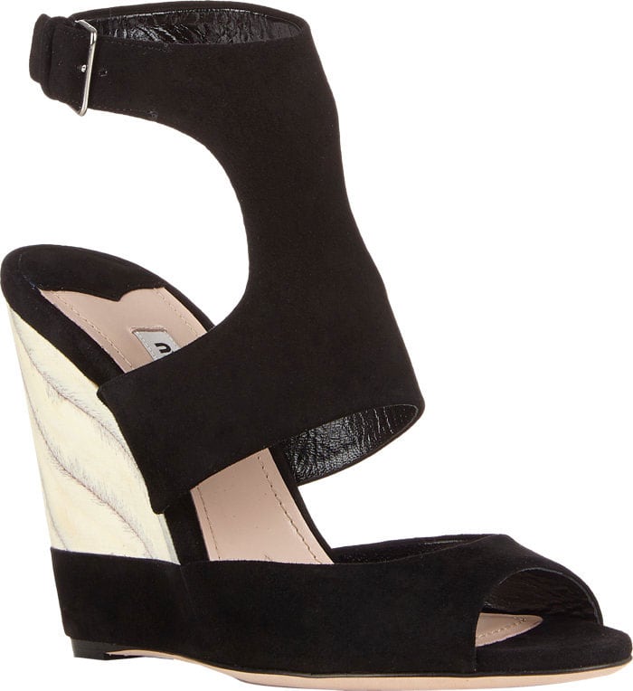 Miu Miu Wooden Wedge Sandals