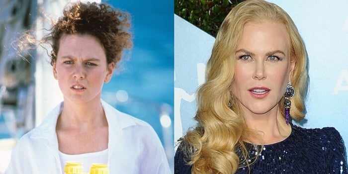 Nicole Kidman in Dead Calm (1989) and showcasing her timeless elegance at the 26th Annual Screen Actors Guild Awards in 2020