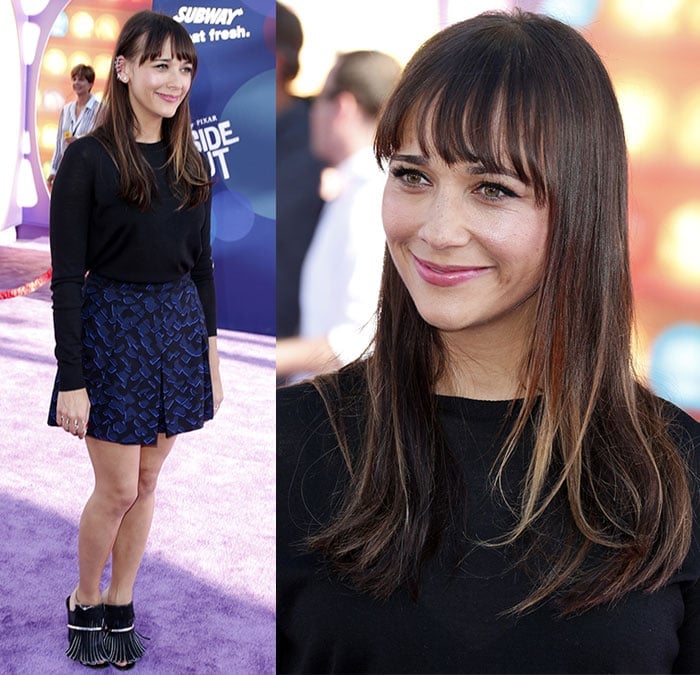 Rashida Jones flaunts her legs at the premiere of "Inside Out"