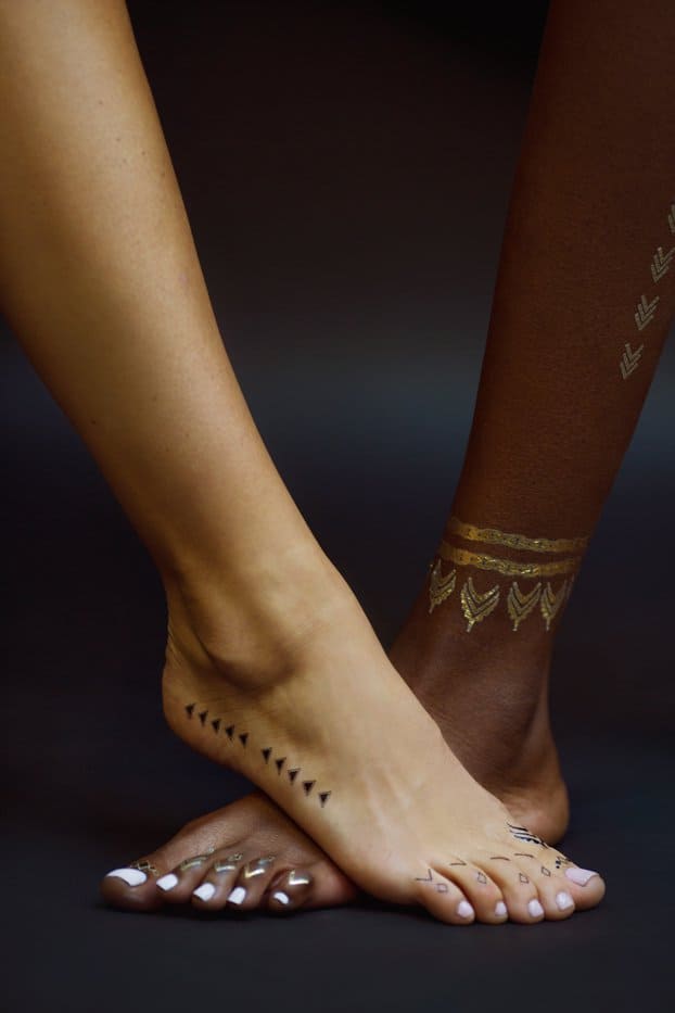 Rihanna x Jacquie Aiche Black and Gold Temporary Tattoos