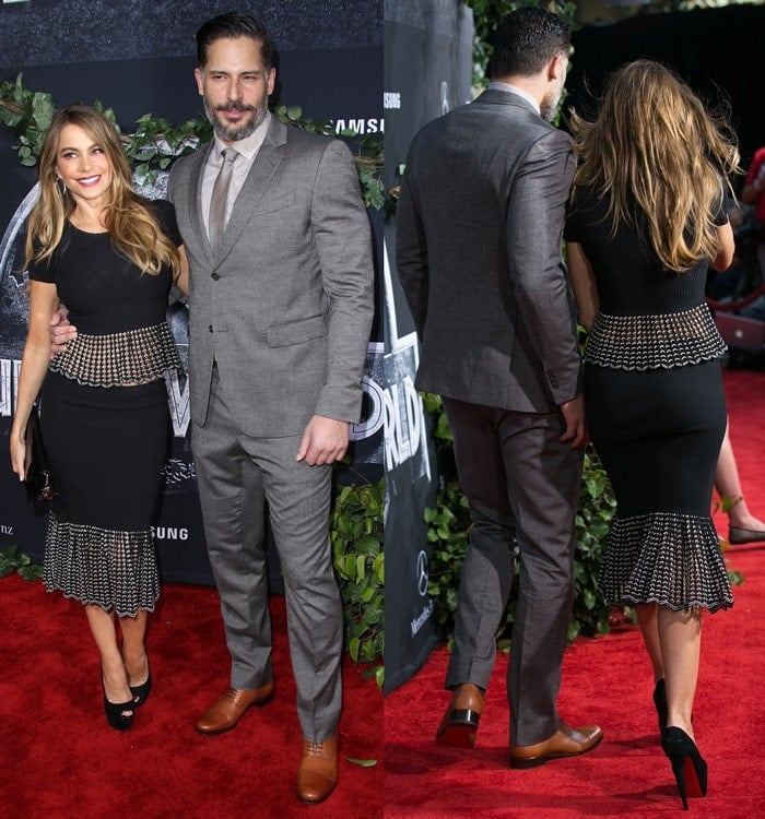 Sofia Vergara and Joe Manganiello at the premiere of “Jurassic World”