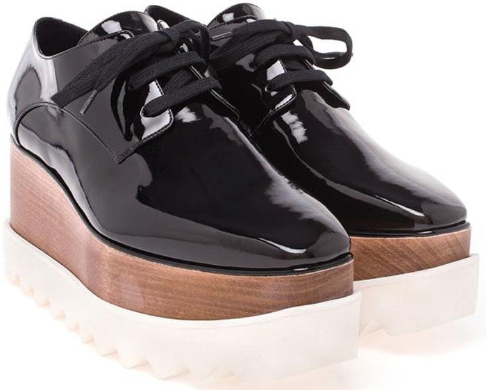 Stella McCartney Scarpa Patent Flatform Shoes