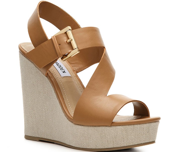 Steve Madden Eliee Wedge Sandals in Tan