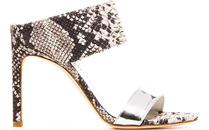 Stuart Weitzman Myslide Snakeskin Sandals