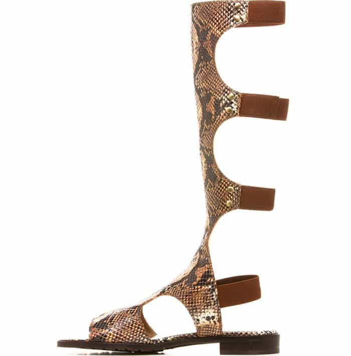 Stuart Weitzman Backview Sandals in Snakeskin