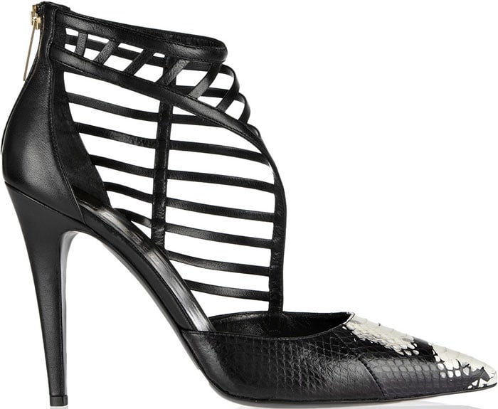 Tamara Mellon Eyelash Leather and Elaphe Pumps