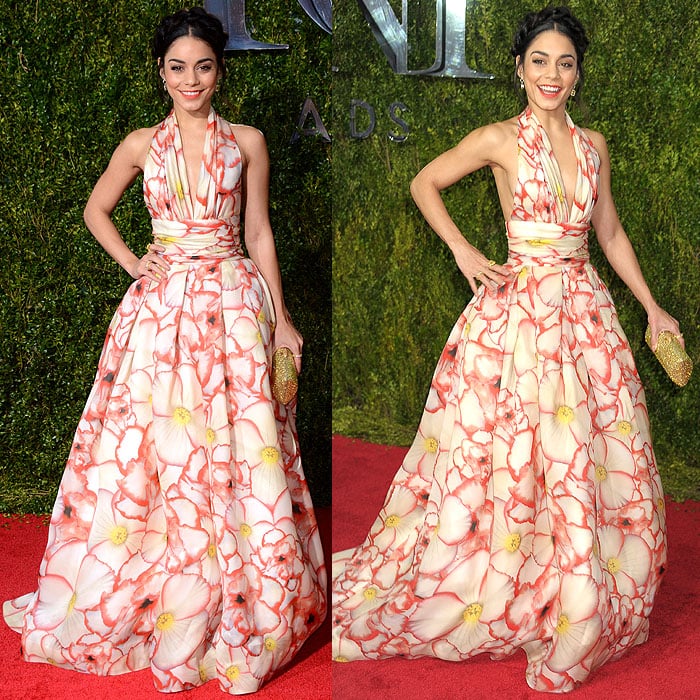 Vanessa Hudgens arriving at the 2015 Tony Awards at Radio City Music Hall