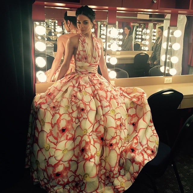 Vanessa Hudgens' Instagram post captioned, "This dress though..."