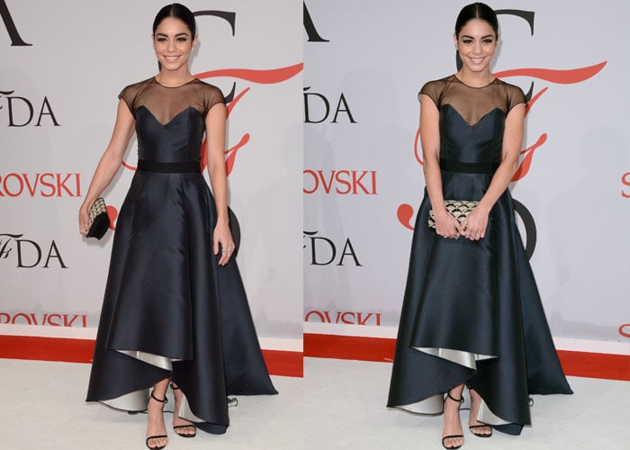 Vanessa Hudgens arriving at the 2015 CFDA Fashion Awards