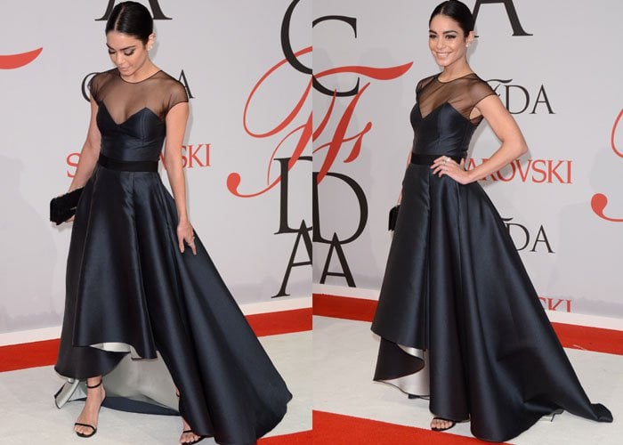 Vanessa Hudgens rocked a Sachin & Babi Noir Resort 2016 high-low dress