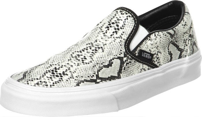 Vans Classic Slip-On Shoes in Snake Leather