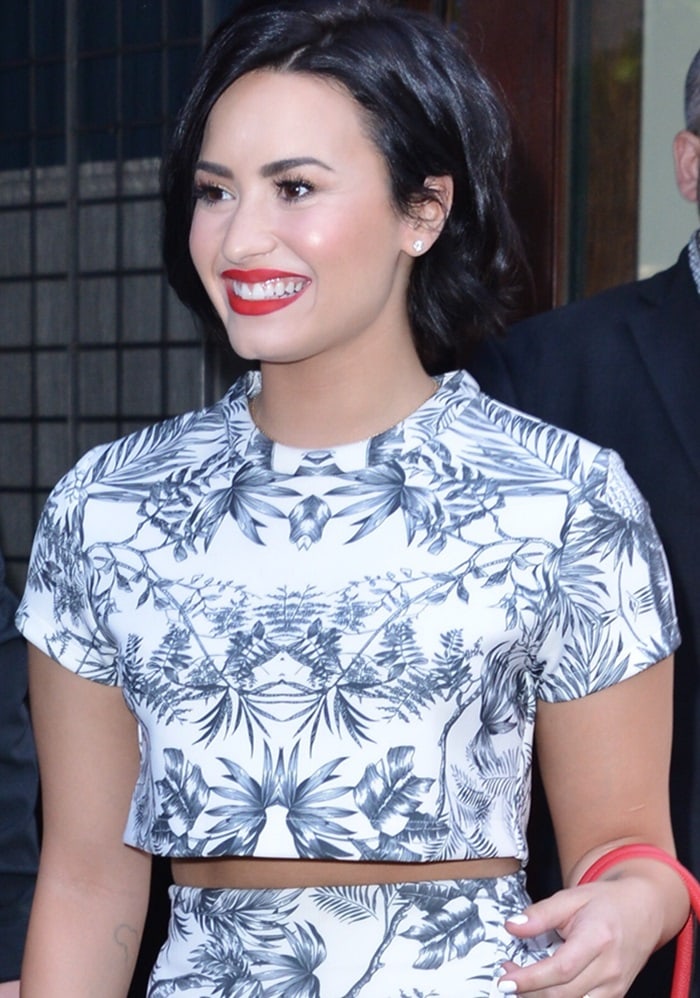 Demi Lovato looking absolutely radiant outside the Greenwich Hotel in Manhattan, NY on June 6, 2015
