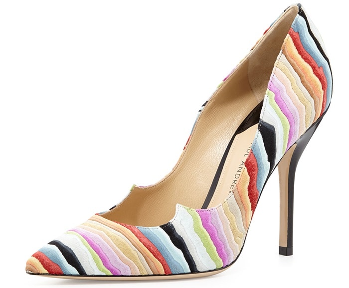 Paul Andrew Zenadia Striped Pumps