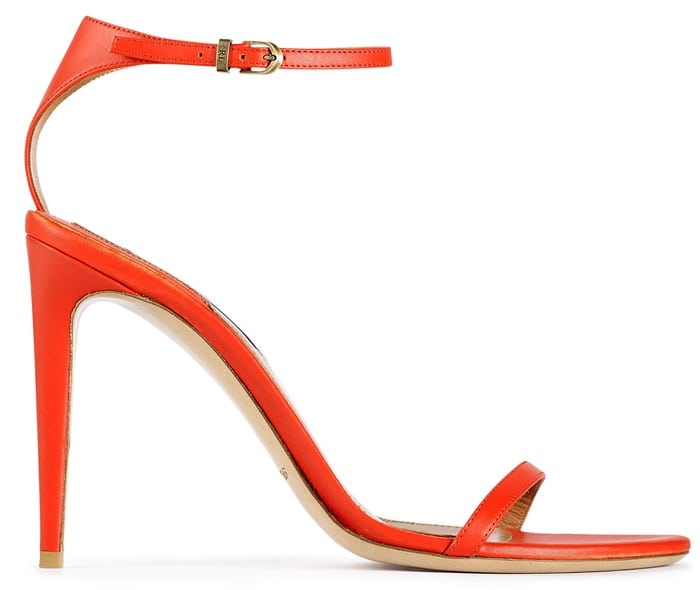 Ralph Lauren "Blasia" Sandals in Bright Orange