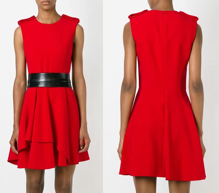 Alexander McQueen Military Draped Dress