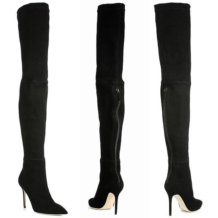 Brian Atwood "Odille" Suede Thigh-High Boots