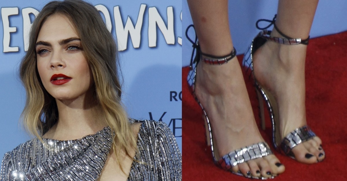 Cara Delevingne Flaunts Hot Feet & Legs at Paper Towns NYC Premiere...