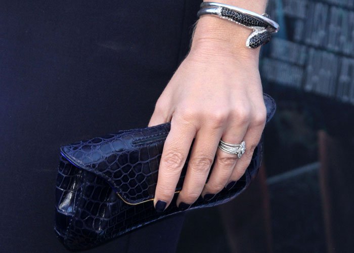 Christina Applegate totes a clutch from Tyler Alexandra