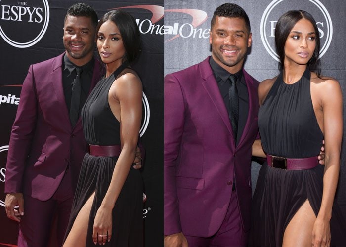 Singer Ciara and NFL player Russell Wilson attend The 2015 ESPYS at Microsoft Theater on July 15, 2015, in Los Angeles, California