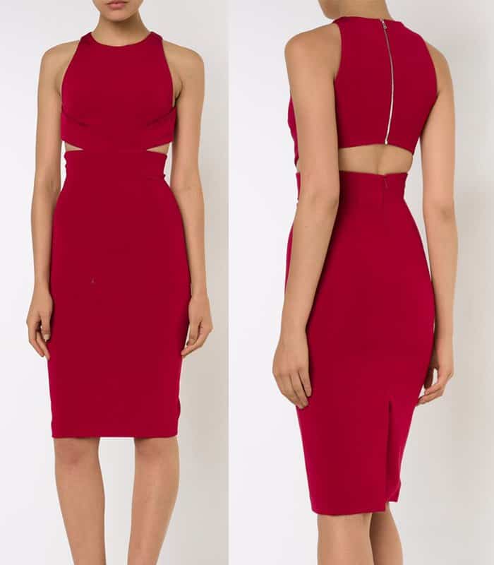 Cushnie Et Ochs Cut Out Detail Fitted Dress