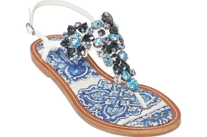 Maiolica Patent and Swarovski Crystal Sandals