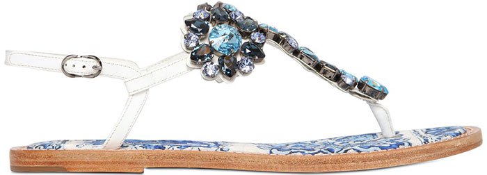 Maiolica Patent and Swarovski Crystal Sandals