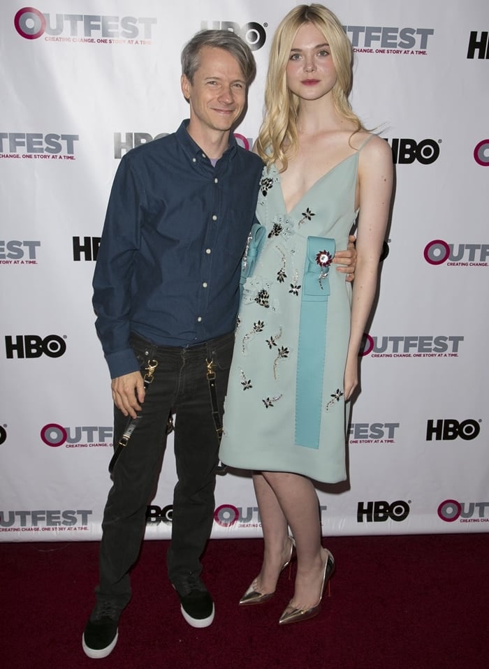 Elle Fanning presented John Cameron Mitchell with the Outfest Achievement Award