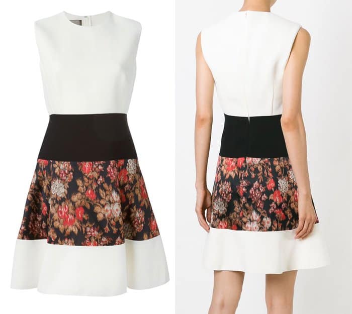 Giambattista Valli Floral Panel Sleeveless Dress