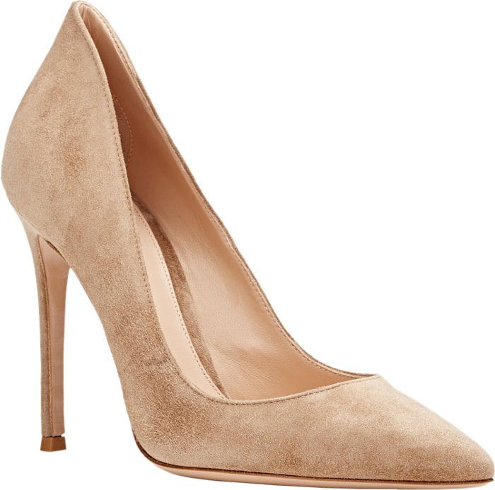 Gianvito Rossi Ellipsis Pumps Beige Suede