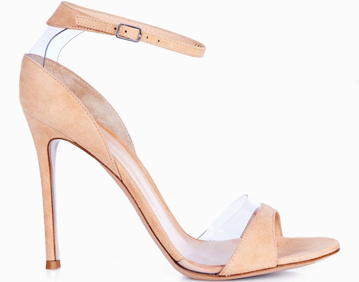 Gianvito Rossi Natalie Suede-and-PVC Sandals