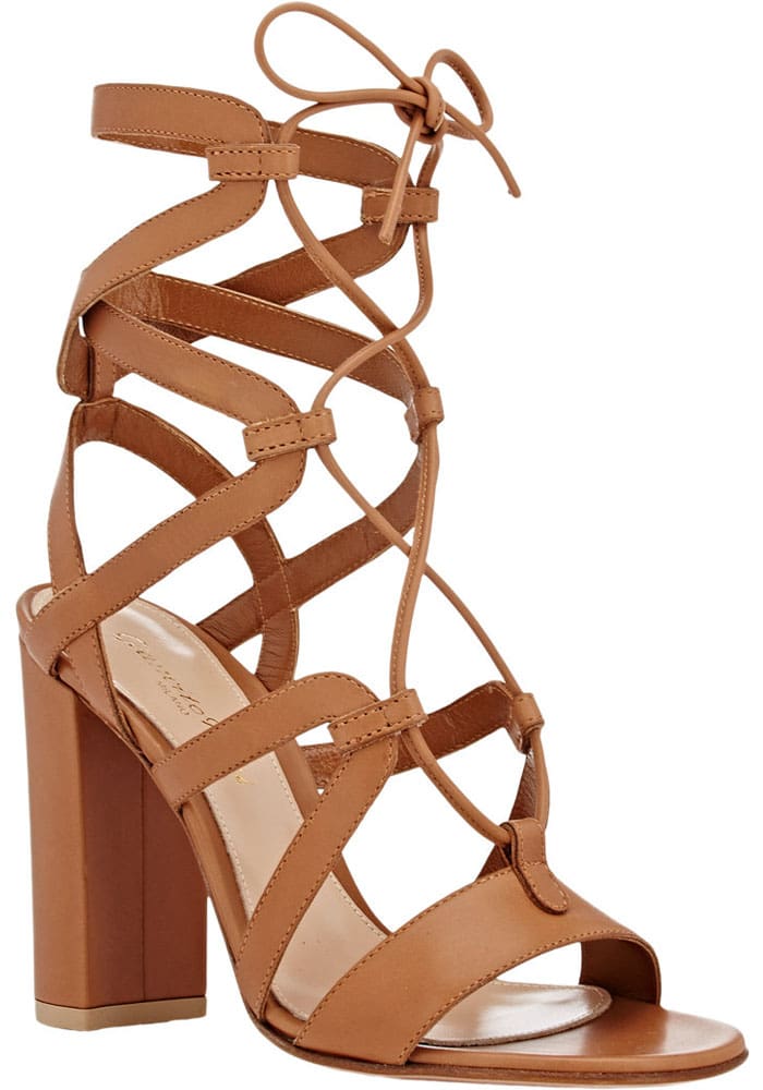 Gianvito Rossi Strappy Lace Up Sandals