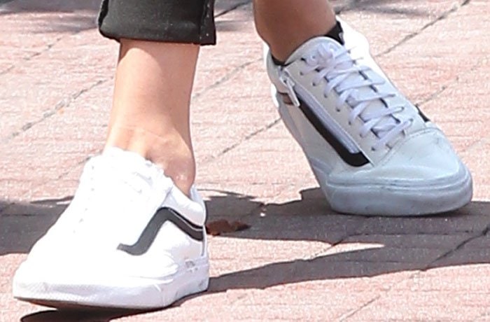 Gigi Hadid's old school zippered sneakers from Vans