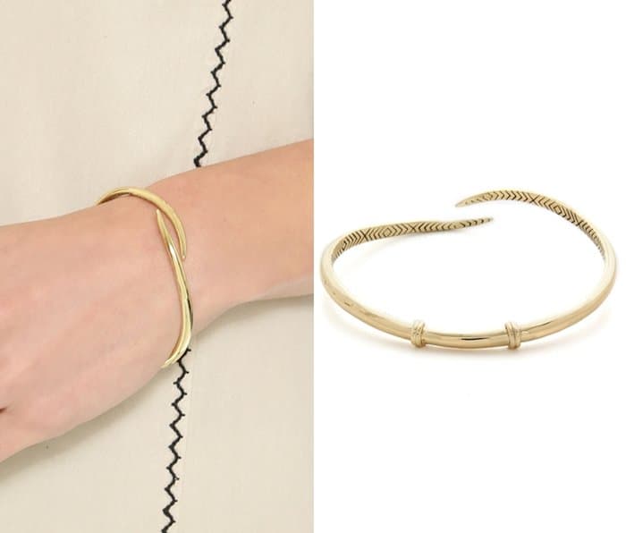 House of Harlow 1960 Arid Bangle Bracelet in Gold