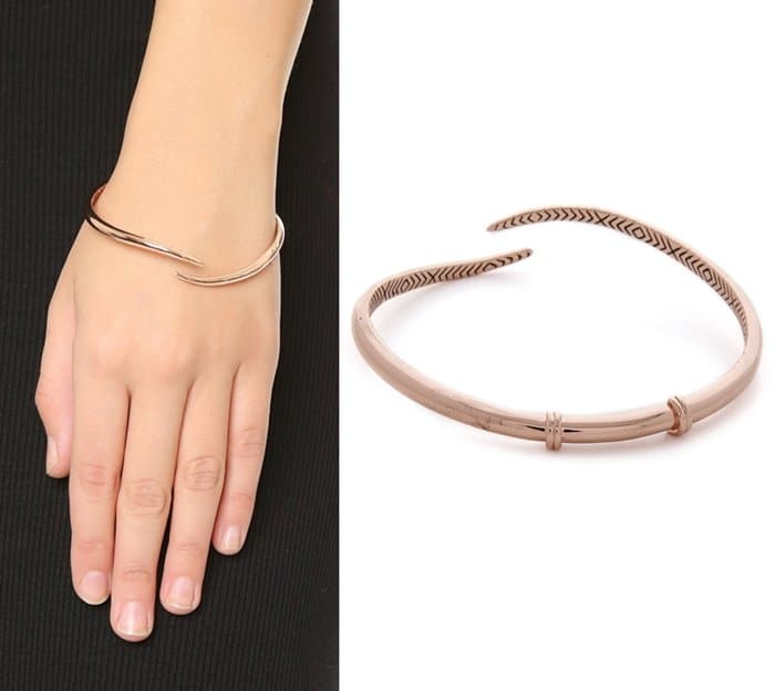 House of Harlow 1960 Arid Bangle Bracelet in Rose Gold