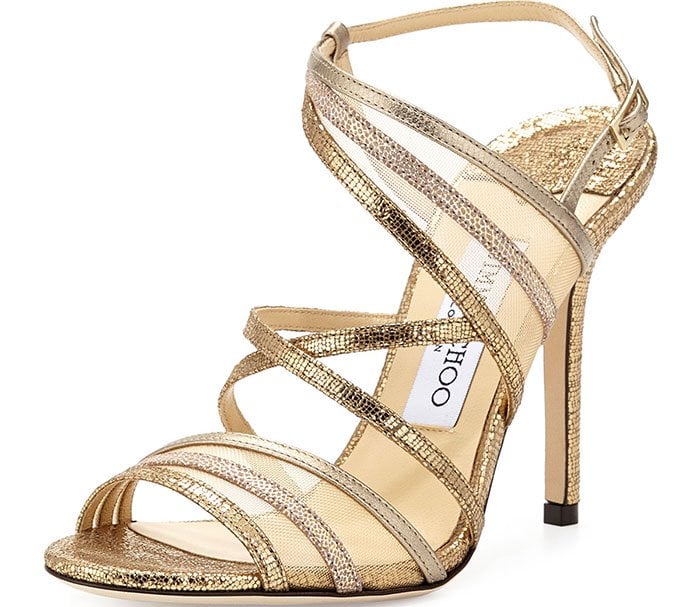 Jimmy Choo Metallic Visby Sandals