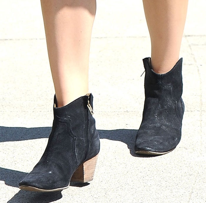 Katharine McPhee wears Isabel Marant booties