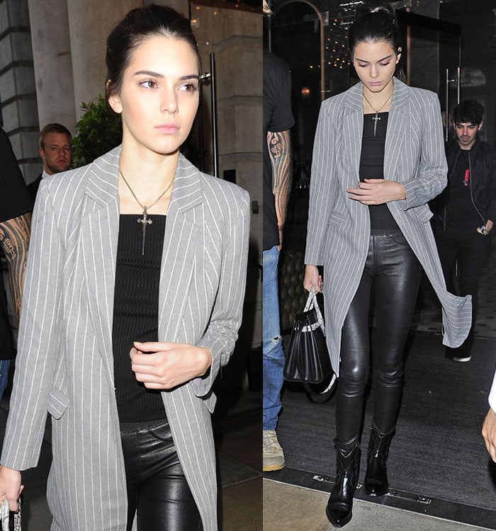 Kendall Jenner wore a gothic cross necklace